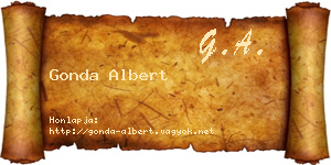 Gonda Albert névjegykártya