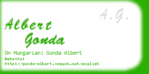 albert gonda business card